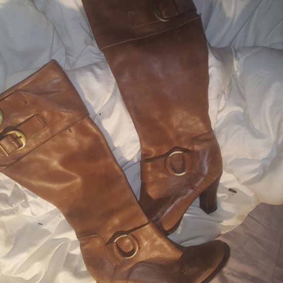 Genuine leather - knee high - boots 👢 - Picture 2 of 3